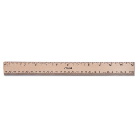 Universal Ruler, Wood, 12", Double Edge UNV59021